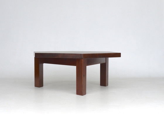 Image 1 of Table basse hexagonale en acajou par Wim Den Boon, années 1960