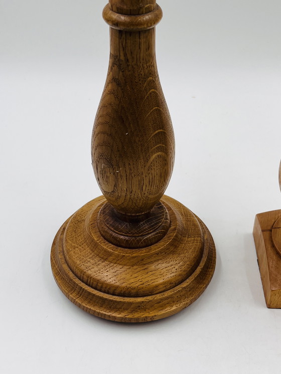 Image 1 of Duo de bougeoirs en bois 