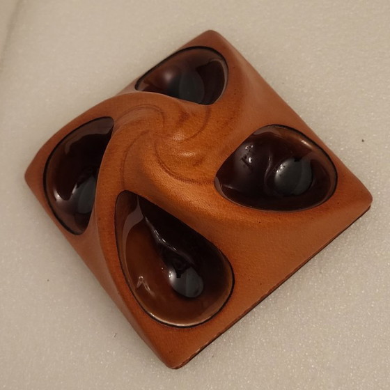 Image 1 of Longchamp leather pipe holder, 1950s-60s, Made in France