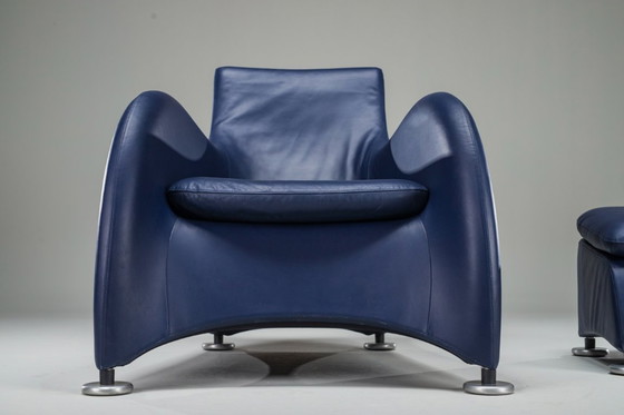 Image 1 of Set Loge Loungestoel & Ottoman van Gerard Van Den Berg voor Montis, jaren 1990