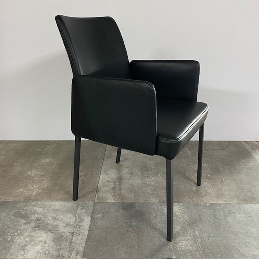 Ultimo  stoel set van 6 – Bert Plantagie, eetkamerstoelen, Leather, Calfskin