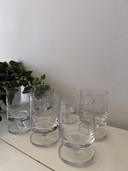 Set of 6 footed glasses Peill crystal