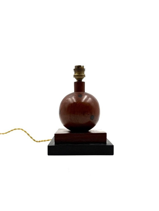 Image 1 of Lampe de table Art Déco en bois, France, vers 1930