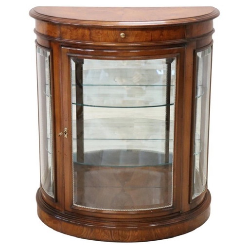 Elegante Vitrine aus Walnusswurzelholz, Italien, 1990er Jahre