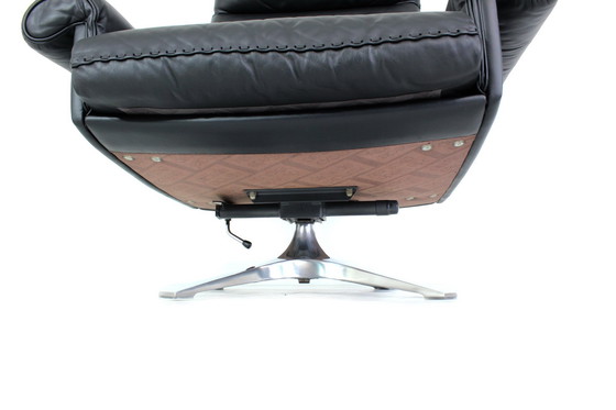 Image 1 of as new ! de Sede DS-31 1st Series Lounge Chair Fauteuil, cuir et aluminium Base rocking Mechanism, fully restored ! LP 7005,- € 