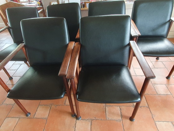 Image 1 of 6 sillas de mediados de siglo Fristho/ Cor Bontenbal