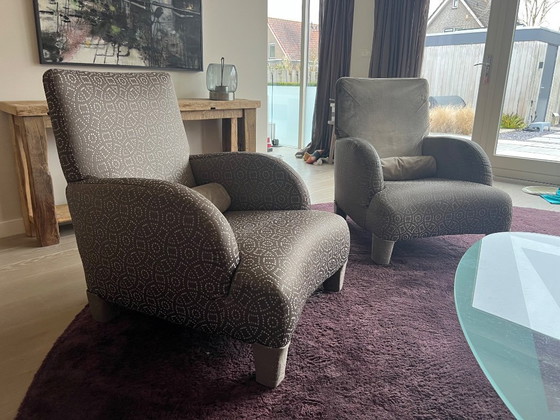 Image 1 of 2 fauteuils B&B Italia Oriente + repose-pieds