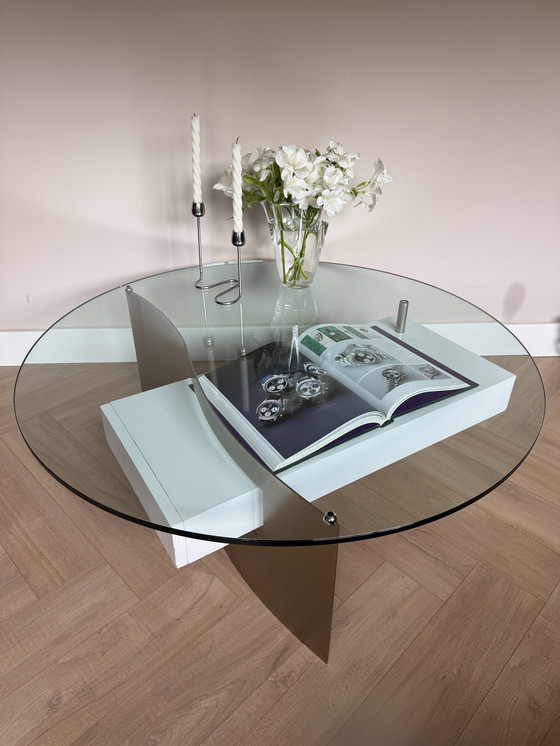 Image 1 of Mesa de centro de cristal Caspirini Klee (con cajón)