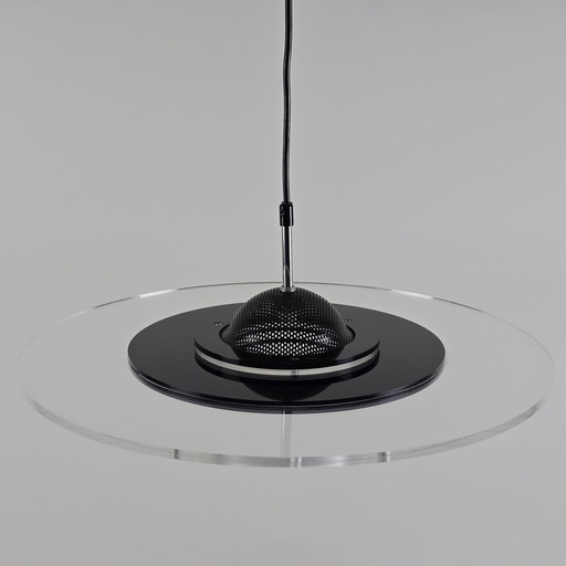 Rare 1980S Vintage Postmodern Harco Loor Design Ufo Pendant Lamp.