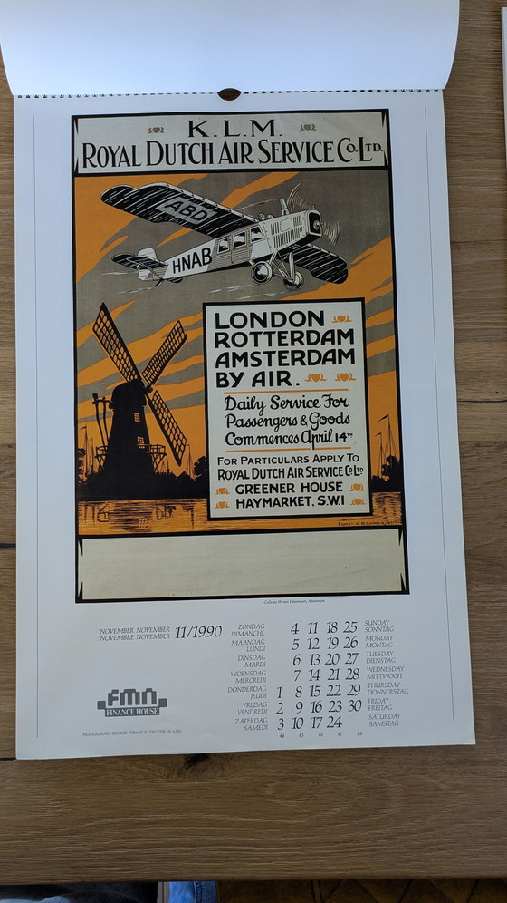 Image 1 of Calendario vintage 1990 Holland Posters (società finanziaria)