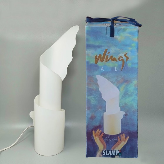 Image 1 of Prachtige Slamp "Wings - Ali" tafellamp uit de jaren 80, ontworpen door Riccardo Raco voor Samuel Parker. Gemaakt in Italië.