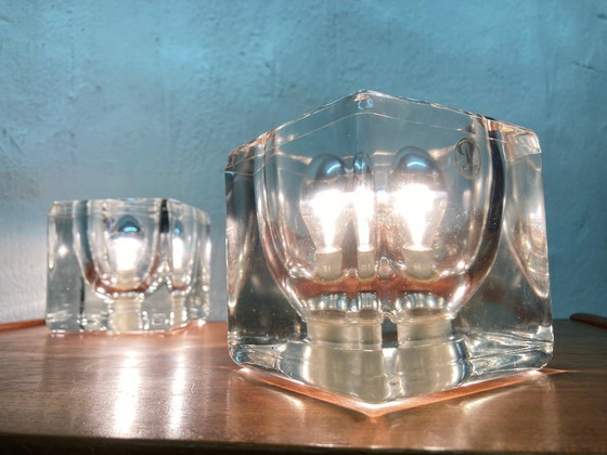 Image 1 of 2 light cube table lamps by Peill & Putzler, 1970s design