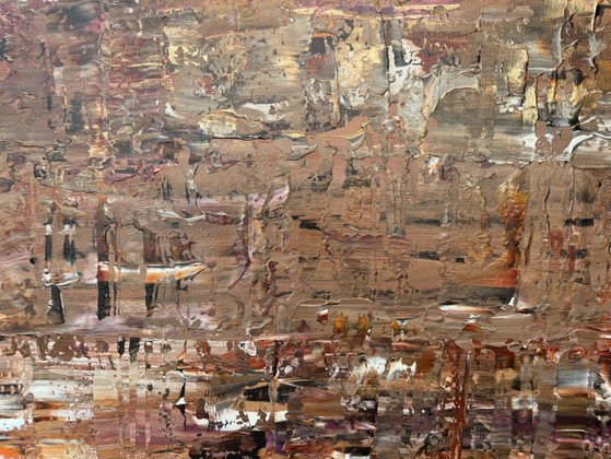 Earth and Bronze 150x100 cm LINEN – Paintings & Drawings, Canvas (photo 4 of 9)