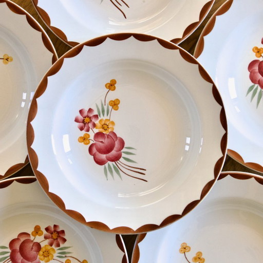Antique plates from 1920, Choisy-le-Roi, Creil & Montereau