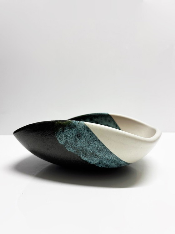 Image 1 of Raro set di tre ciotole in ceramica, Elchinger Atelier. Francia, 1950.