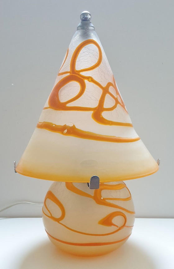 Image 1 of Lampada da tavolo vintage a forma di fungo Simais fatta a mano