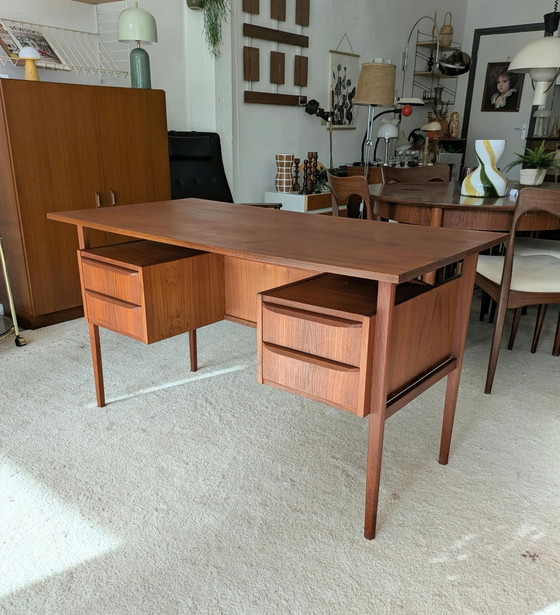 Scrivania danese vintage in teak, G. Nielsen Tibergaard – Scrivanie, Legno (photo 14 of 14)