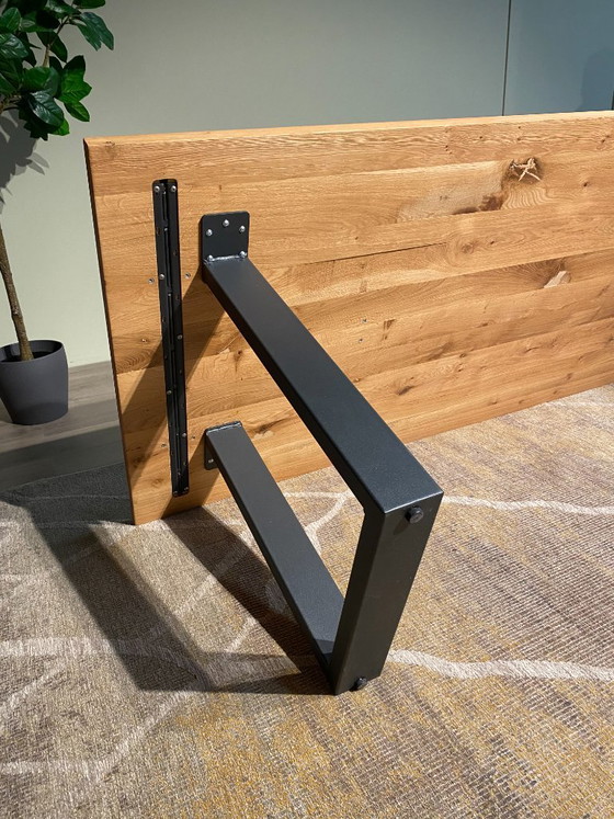 Eiken eettafel - 260x100 4cm massief – Nouvion, Wood, Iron (photo 4 of 8)