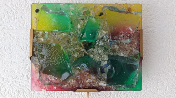 Image 1 of Applique murale sculpturale en verre brisé de Cosack Leuchten.