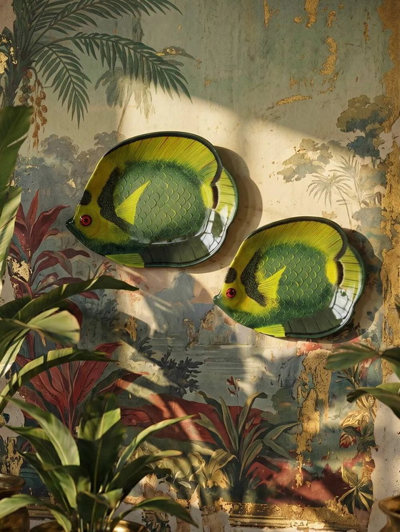 Pair of vintage German tropical fish lacquered catchalls. – Bowls, Plastic, Glass (photo 4 of 15)