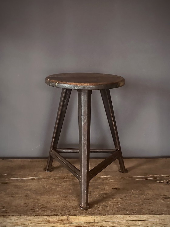 Image 1 of Rowac kruk Stool 50 cm Workshop Stool Bauhaus Design
