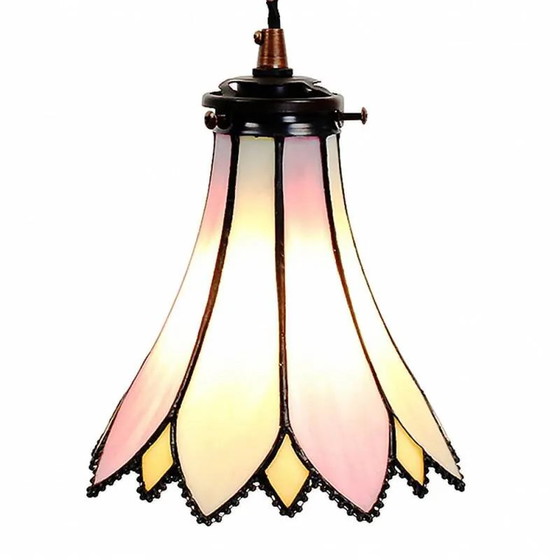 Lampada a sospensione Tiffany Lily rosa, Lampade a sospensione, Cristallo, Vetro, Vintage (foto 3 di 5)