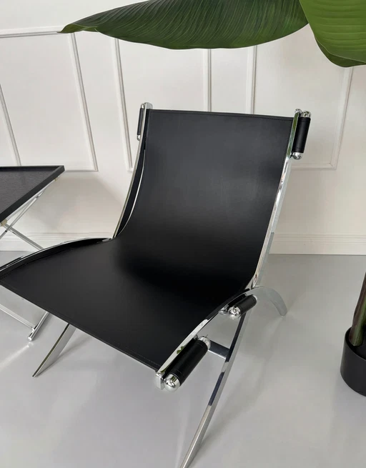 Flexform Tijdloze stoel Stuhl Leder Schwarz Citterio