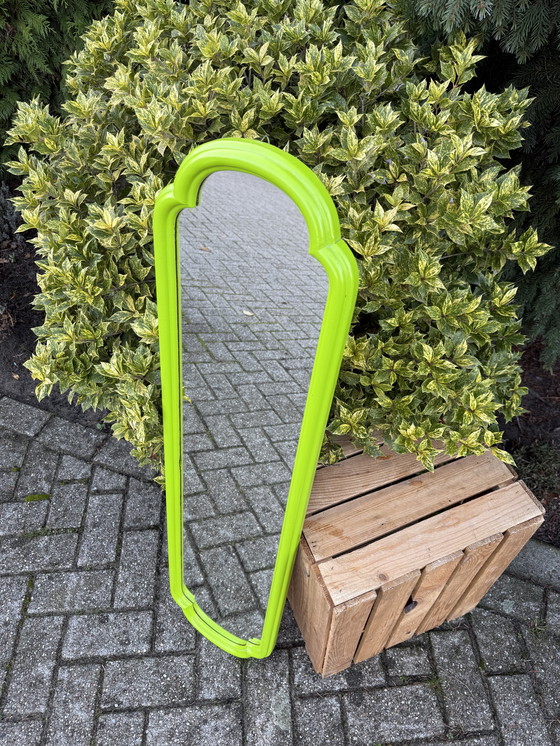 Image 1 of Vintage Mirror with Green Frame
