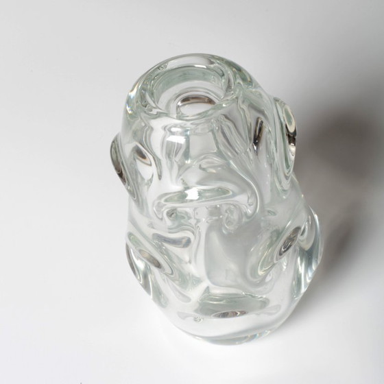 Mid-Century Clear Crystal Vase / Börne Augustsson / Åseda Glasbruk / Sweden / 1940s (photo 8 of 12)