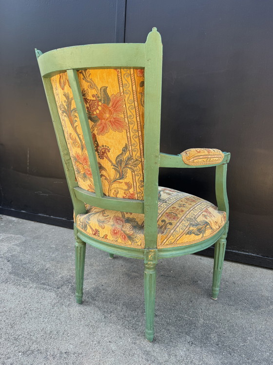 Image 1 of Sillón cabriolet Luis XVI, siglo XVIII.