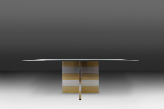 Image 1 of Postmodern dining table in the manner of Paul Evans, 1970s