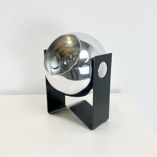 tischleuchte von novalux, chrom und schwarz lackiertes metall, 1960er jahre
