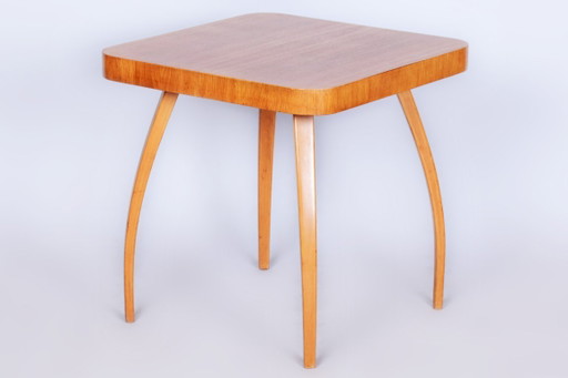 Table Art Déco "Pavouk" restaurée, par J. Halabala, UP Závody, Chêne, Tchèque, années 1940 – bijzettafels, Wood
