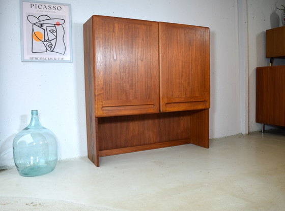 Credenza alta danese in teak, mobile vintage, cassettiera, armadio – Kollund Möbler, Credenze alte, Wood (photo 6 of 8)