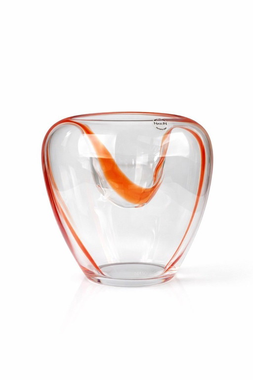 Jarrón de cristal de Murano "Onda" de Carlo Nason - Vidrio artístico firmado - Italia, década de 2000 - Decoración escultórica