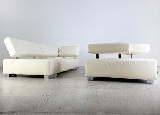 Image 1 of Original Brühl corner sofa Sunrise design sofa leather light couch