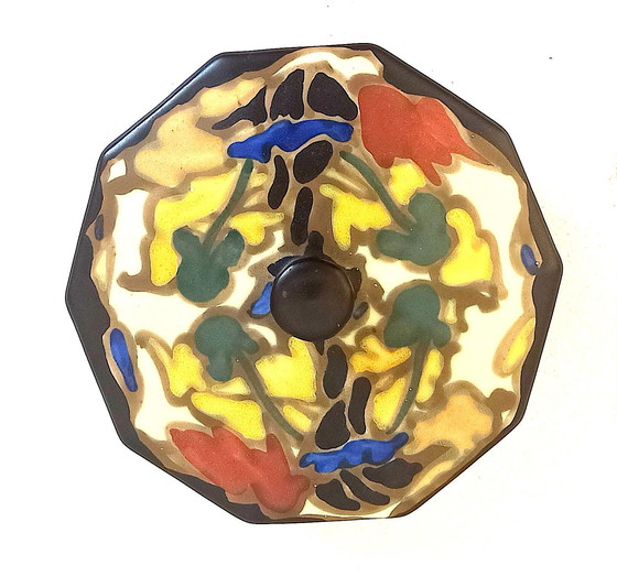 Image 1 of Bonbonniere Keramik Bergen 20er Jahre Breite 14 cm