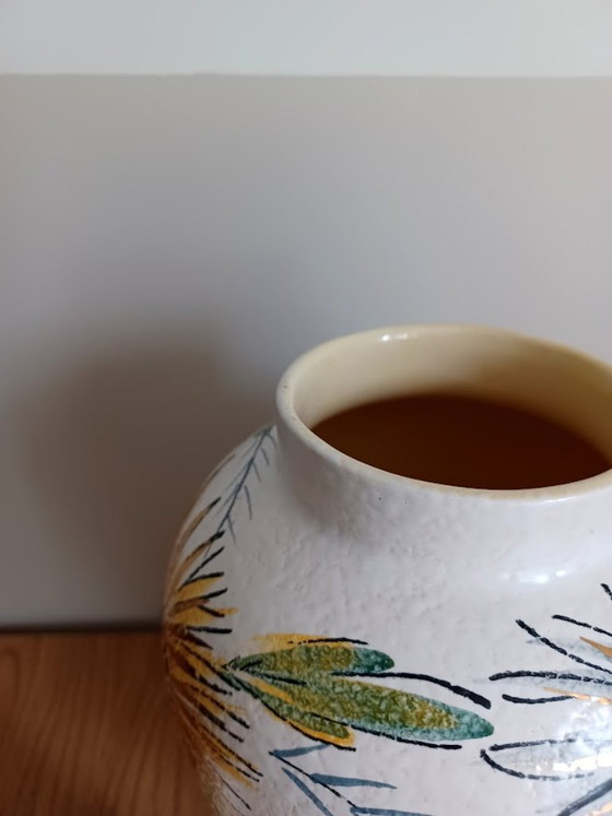 Image 1 of Vaso italiano eclettico con coperchio – Metà secolo, dipinto a mano – P220 – Anni '60/'70