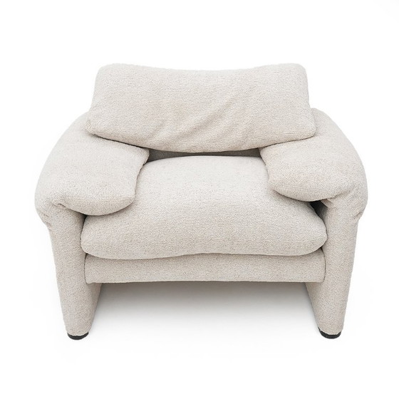 Image 1 of “Maralunga” armchair with pouf by Vico Magistretti for Cassina, 1970s