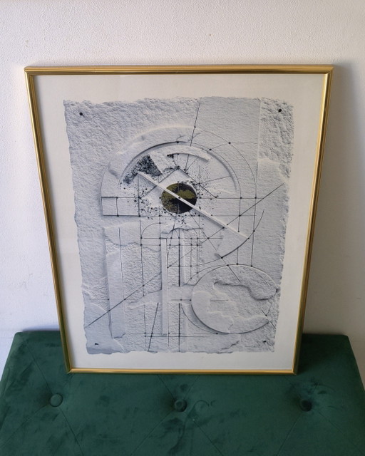 Litografia di Walter Valentini "La Porta Del Tempo" – lithos zeefdrukken, Glass, Metal (photo 2 of 14)