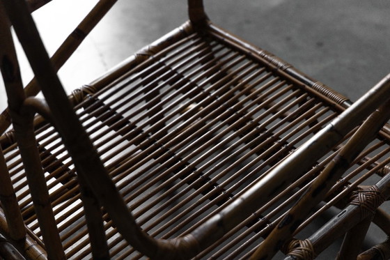 Image 1 of Sculpturale bamboe lounge stoelen, Italië, 1960