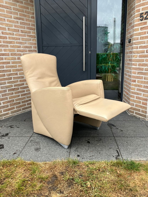 Jori Vinci Medi Multi-move Relax TV chair Beige leather Zgan!!!