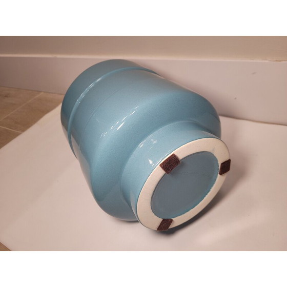 Image 1 of Pair of vintage blue vases by Roche Bobois, France