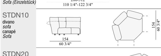 Image 1 of Edra “Standard” modulaire hoekbank stof cat T Nest showmodel