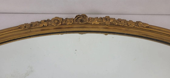 Oval mirror in gilded wood, Louis XVI style (photo 8 of 12)