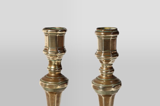 Image 1 of Coppia di antichi candelieri francesi in rame, ca. 1800