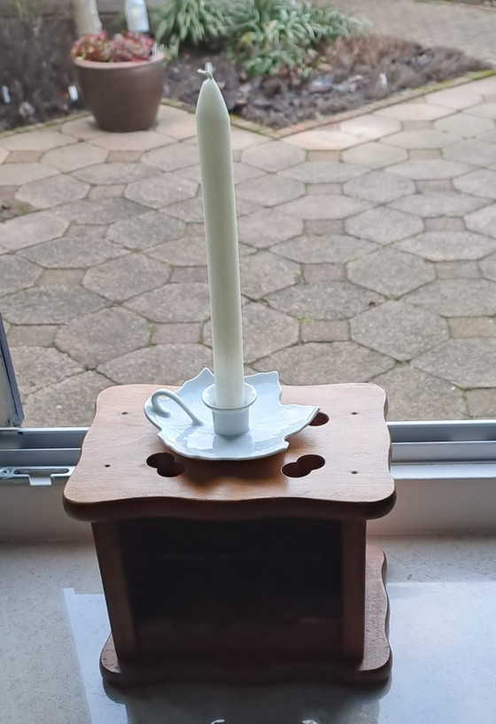 Unique nice white candle holder in the shape of an oak leaf.🕎 – Table accessories, Porcelain (photo 12 of 14)