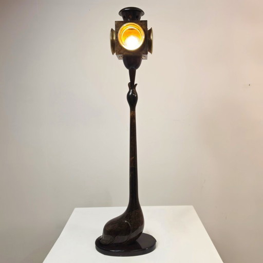 Aldo Tura goat parchment table light 1960's Italian Design mid century 