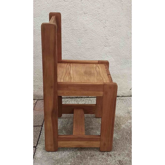 Image 1 of Vintage desk and chair with sled legs, 1970