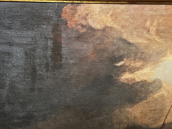 Image 1 of D'après J.M.W. Turner (1775-1851) - Jetée de Calais - Huile sur toile encadrée 104 x 81 cm